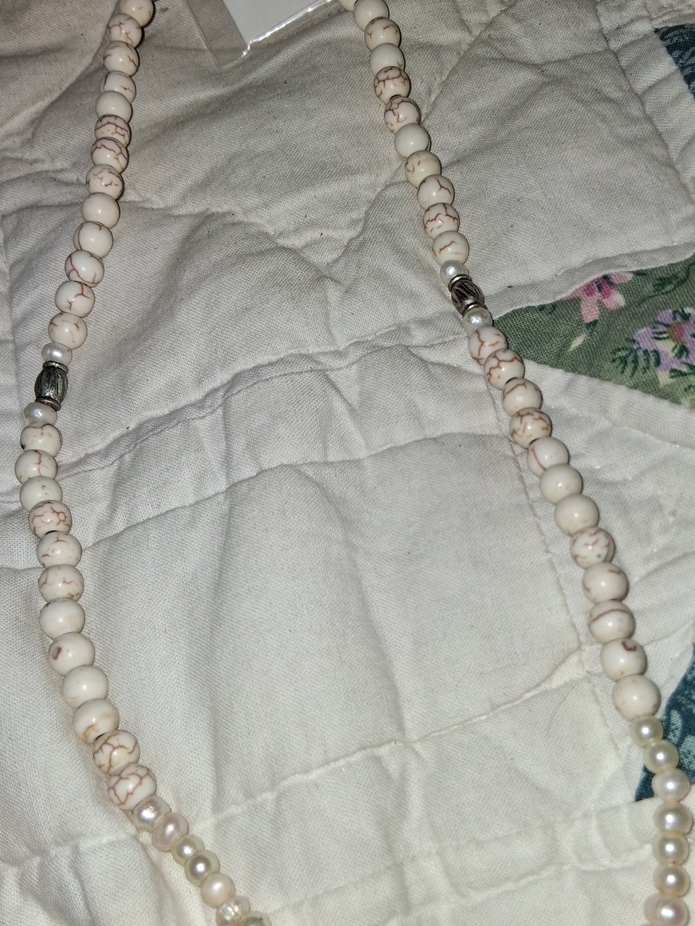 White Pearl Women's Necklace and Bracelet- Passage to Isreal